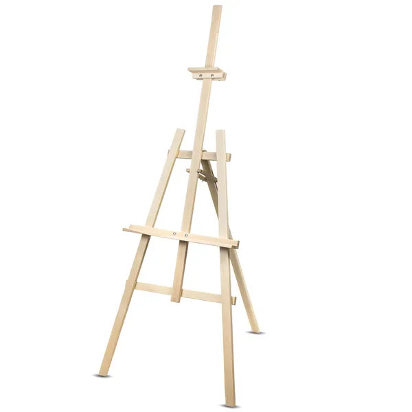 Festőállvány 150 cm, állítható stabil bükkfa, összecsukható