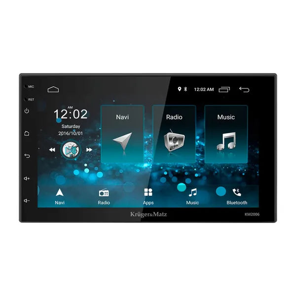 2 DIN autós multimédia rádió, 7″ érintőkijelző, Android 10, BT, GPS