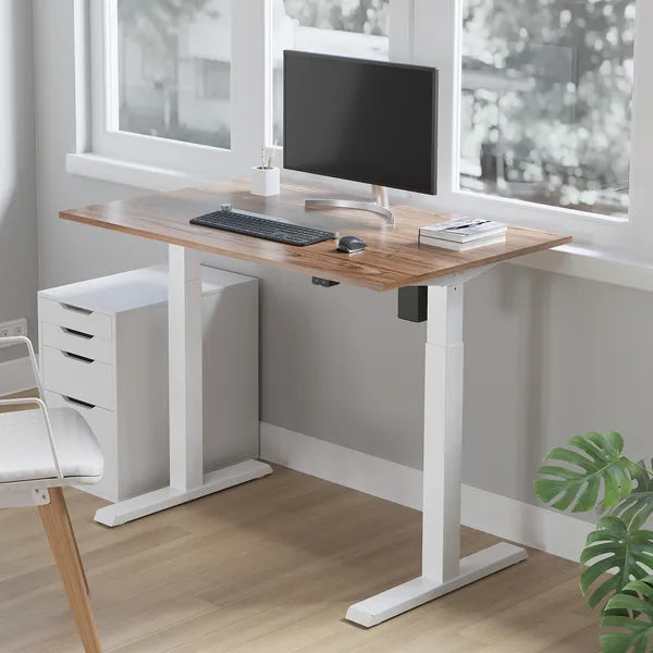 Fehér elektromos állítható asztalváz, 73–123 cm, 70 kg, ER-403W