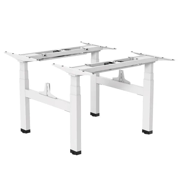 Ergo Office ER-404W fehér elektromos dupla keret, 62-128 cm, 2×125 kg, lap nélkül
