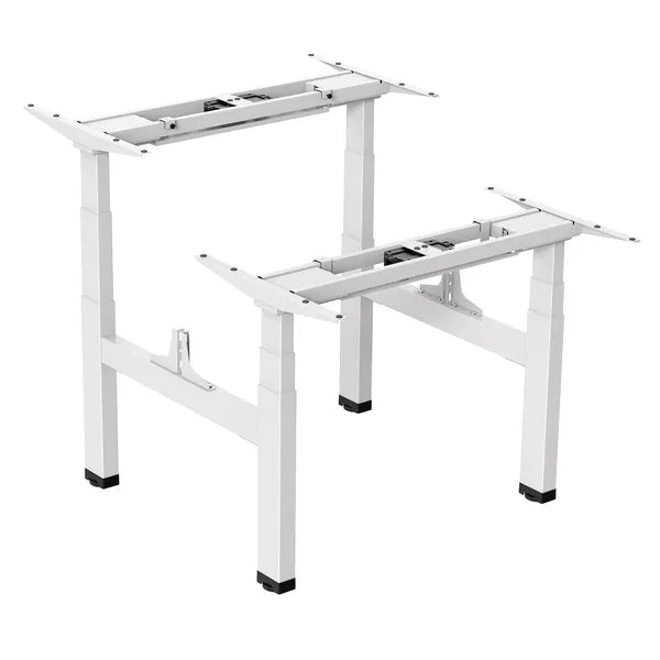 Ergo Office ER-404W fehér elektromos dupla keret, 62-128 cm, 2×125 kg, lap nélkül