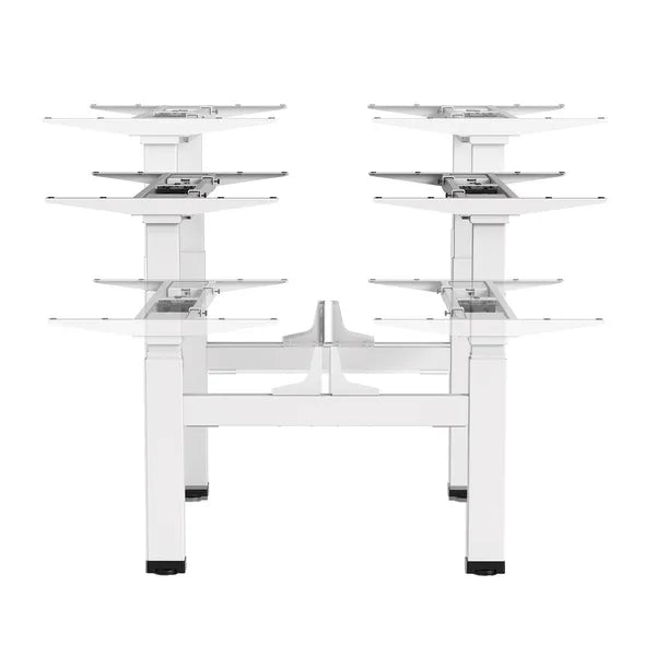 Ergo Office ER-404W fehér elektromos dupla keret, 62-128 cm, 2×125 kg, lap nélkül