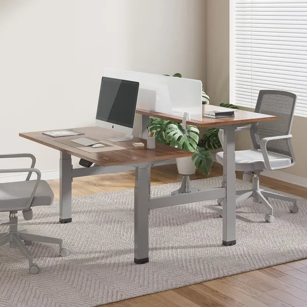 Elektromos dupla ülő-álló asztalváz 62-128 cm, 2×125 kg, szürke