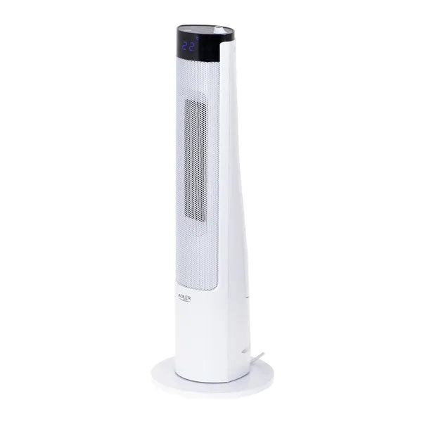Kerámia fűtőbetétes LCD oszlopradiátor 75 cm, 2200 W párásítóval, távvezérlés