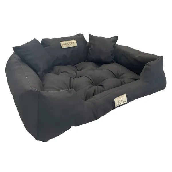 Vízálló Codura fekhely kutyáknak/macskáknak, 80×60–100×75 cm, fekete