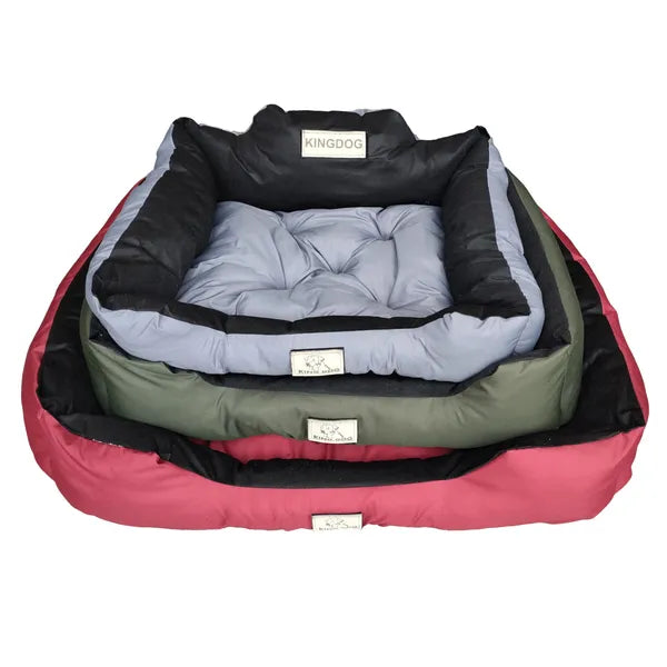 Vízlepergető beige kutya-macska fekhely, Cordura, 55×45 cm +2 párna