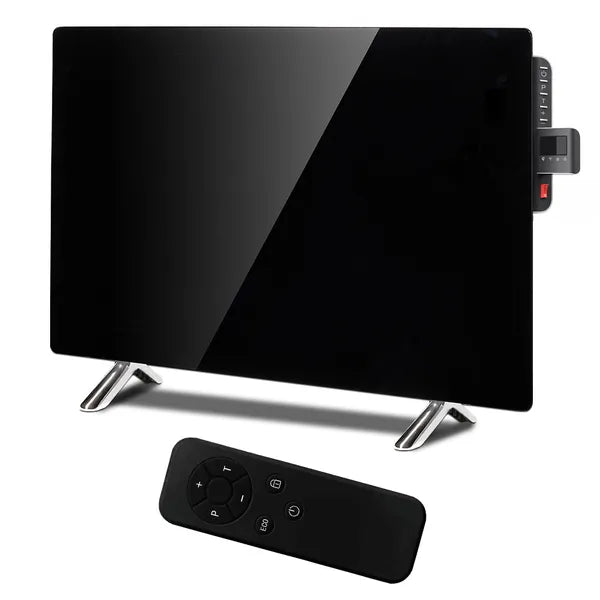 Üveg infrapanel 600 W WiFi Tuya termosztát, fekete 55×100 cm