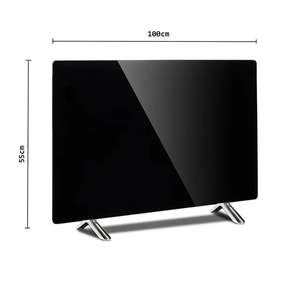 Üveg infrapanel 600 W WiFi Tuya termosztát, fekete 55×100 cm