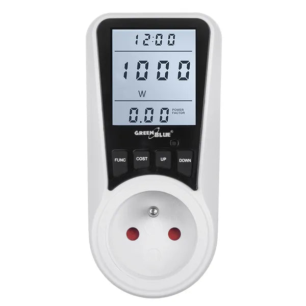 GreenBlue GB350E LCD energiafogyasztás-mérő konnektor, 16 A/3680 W