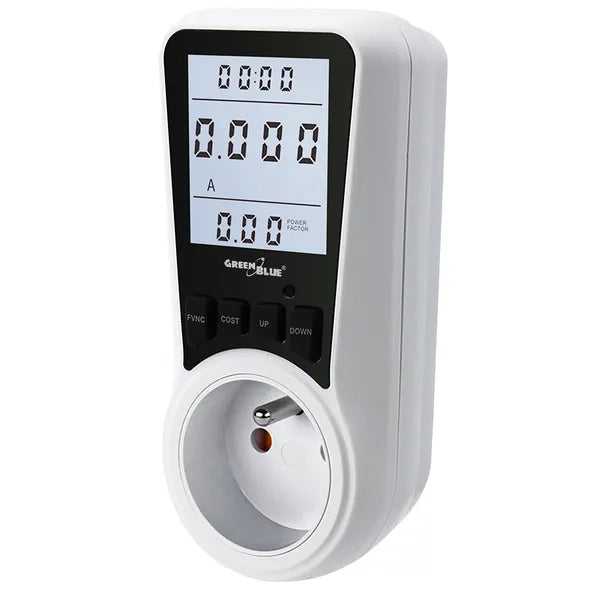 GreenBlue GB350E LCD energiafogyasztás-mérő konnektor, 16 A/3680 W
