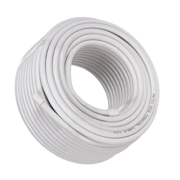 RG6 koaxiális antenna és műholdas kábel 25 m 75 Ohm 1 mm CCS dupla árnyékolás