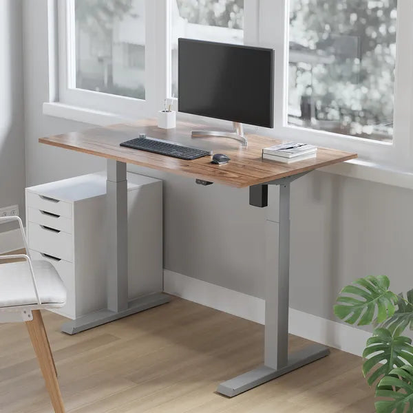 Ergo Office elektromos állítható asztalváz 73–123 cm, 70 kg, szürke, lap nélkül