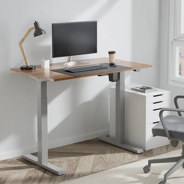 Ergo Office elektromos állítható asztalváz 73–123 cm, 70 kg, szürke, lap nélkül