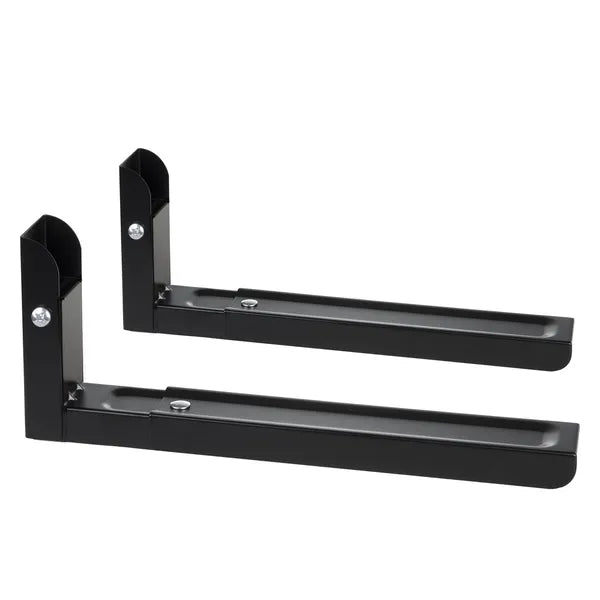Fali mikrohullámú sütő tartó, állítható 32,5–49,2 cm, 30 kg, fekete
