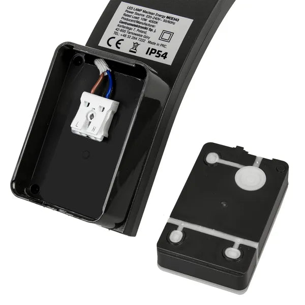 LED homlokzati lámpa 10 W 800 lm IP54 4000 K fekete