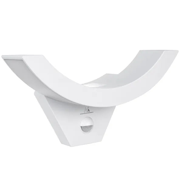 Fehér LED fali lámpa PIR mozgásérzékelővel, 10W, 800 lm, IP54, 4000K