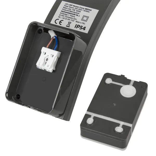 Szürke LED homlokzati falilámpa 10 W 800 lm 4000 K IP54 Maclean