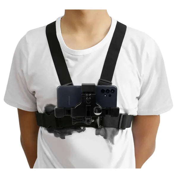 Univerzális mellkasi tartó heveder okostelefonhoz és GoPro-hoz, állítható