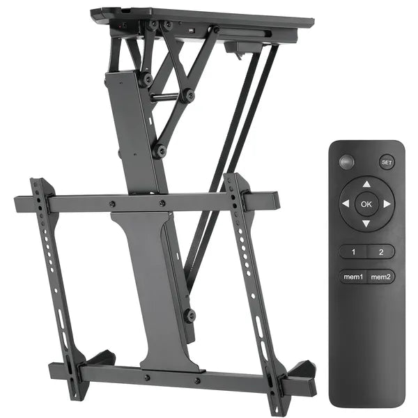 Motoros mennyezeti TV tartó 32-70″-ig, VESA 600×400, 35 kg, távirányító