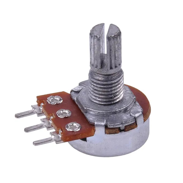 50 kΩ lineáris potenciométer, 16 mm tengely, panelbe szerelhető
