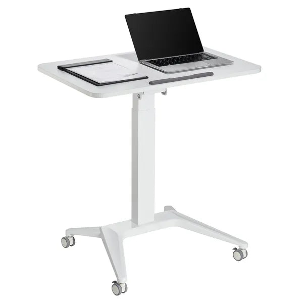 Mobil laptopasztal, fehér, 80×52 cm, pneumatikus magasságállítás