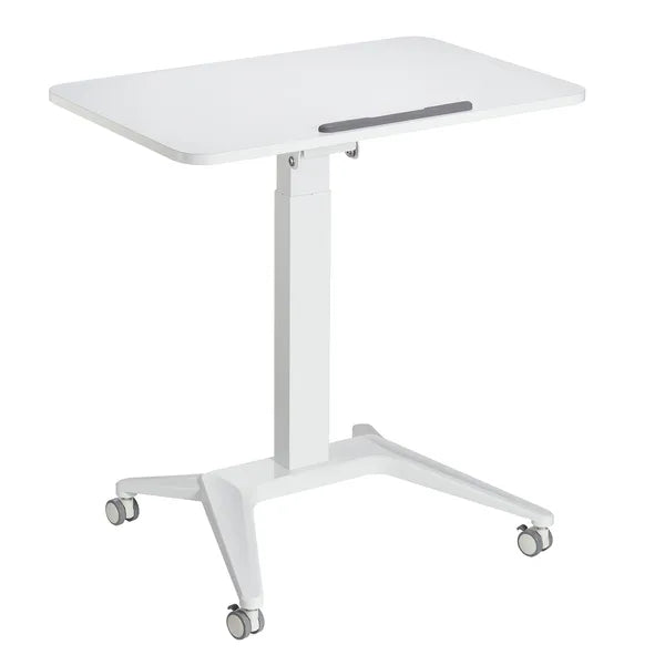 Mobil laptopasztal, fehér, 80×52 cm, pneumatikus magasságállítás
