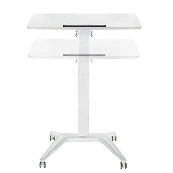 Mobil laptopasztal, fehér, 80×52 cm, pneumatikus magasságállítás