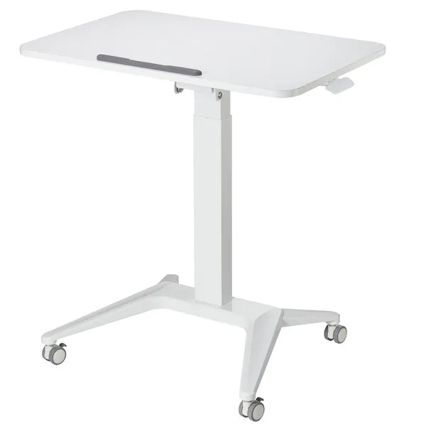 Mobil laptopasztal, fehér, 80×52 cm, pneumatikus magasságállítás