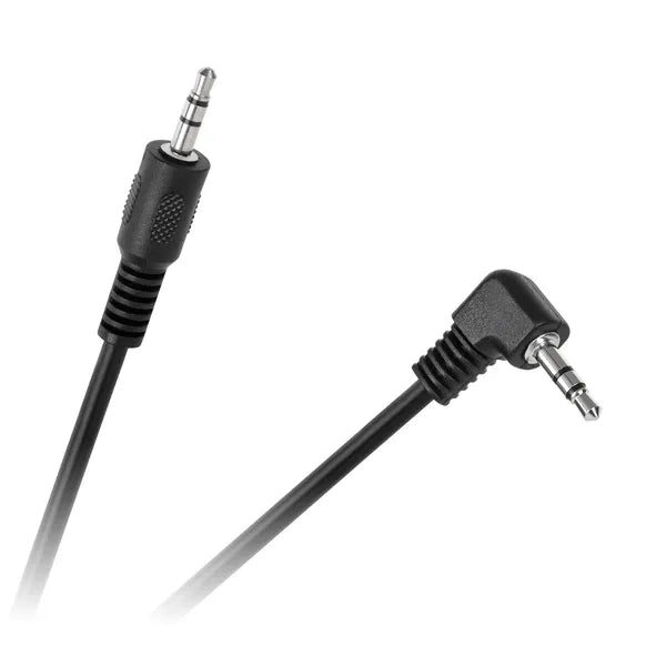 3,5 mm jack apa-apa audio kábel, 0,5 m, egyik vég 90°-os