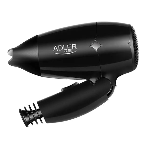 Adler 1400 W összecsukható utazó hajszárító, 2 hőfok, koncentrátor