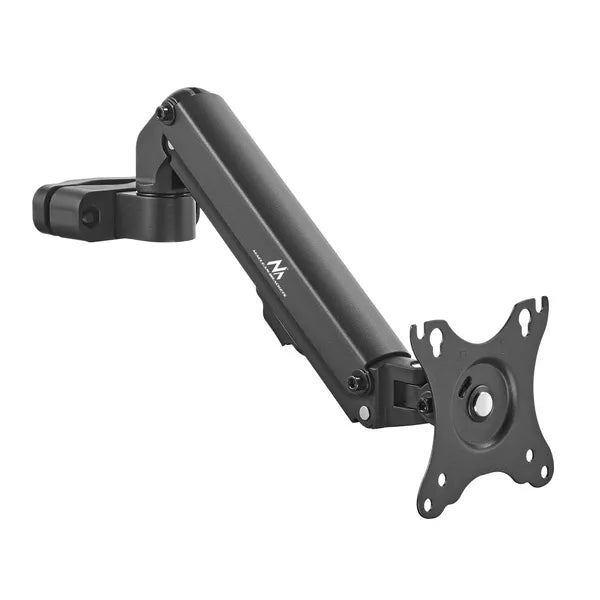 Fekete rúdrögzíthető monitor kar, 17-27”, 7 kg, rugós, VESA 75/100