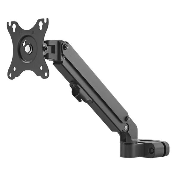 Fekete rúdrögzíthető monitor kar, 17-27”, 7 kg, rugós, VESA 75/100