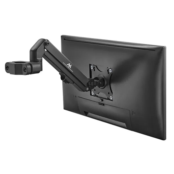 Fekete rúdrögzíthető monitor kar, 17-27”, 7 kg, rugós, VESA 75/100