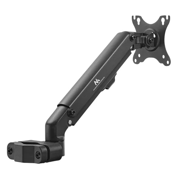 Fekete rúdrögzíthető monitor kar, 17-27”, 7 kg, rugós, VESA 75/100