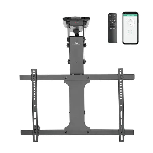 Motoros mennyezeti TV tartó 32-70″, 35 kg, VESA 600×400, Tuya, dönthető