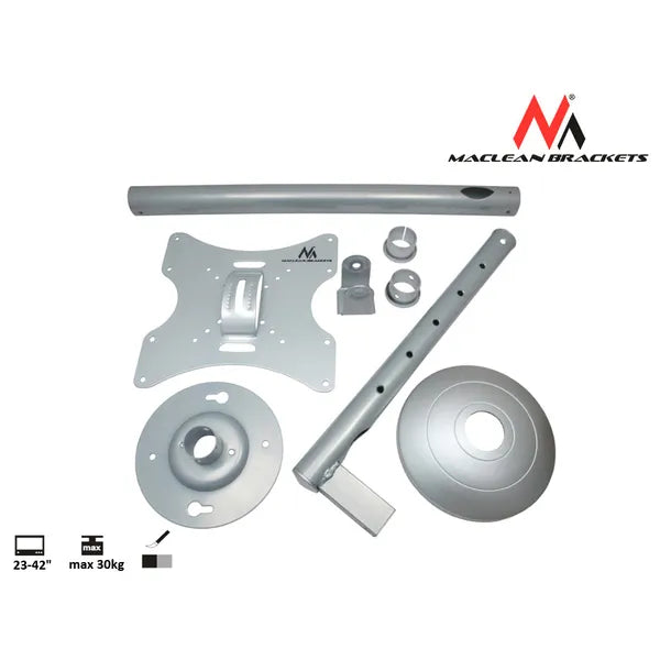 Mennyezeti TV konzol 23-42″ | 30 kg | 60-86 cm | ezüst, dönthető-forgatható