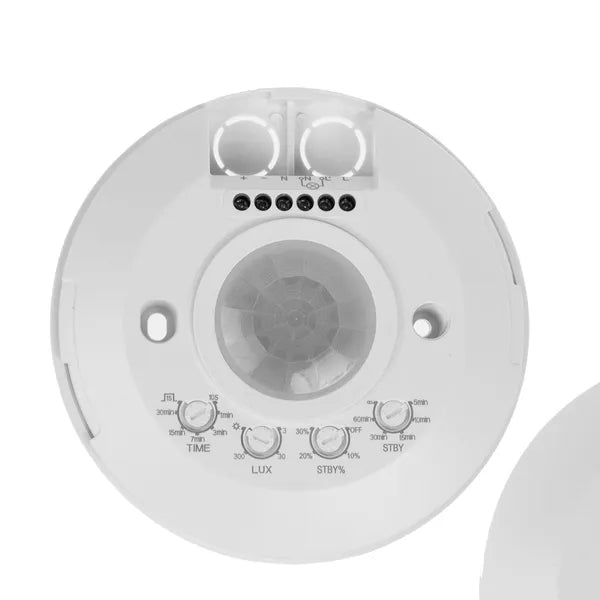 PIR mozgásérzékelő 360°, 8 m, távirányítóval, max. 2000 W, IP20, mennyezeti