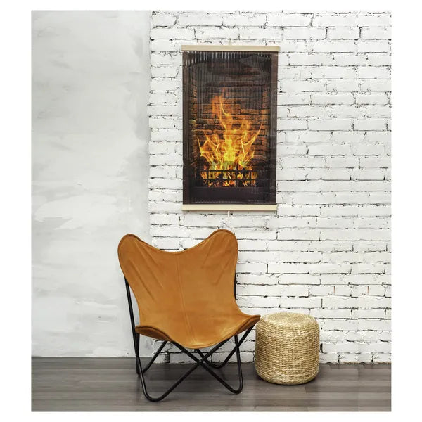 Infravörös hajlékony fűtőpanel 430 W, 100×57 cm, kandalló mintával, szabályzó