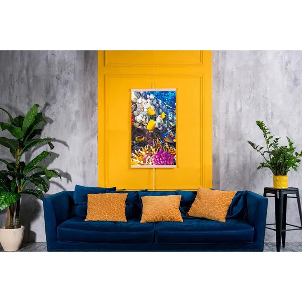 Hajlékony infravörös fali fűtőpanel 430 W, 100×57 cm, szabályozható, korallzátony minta