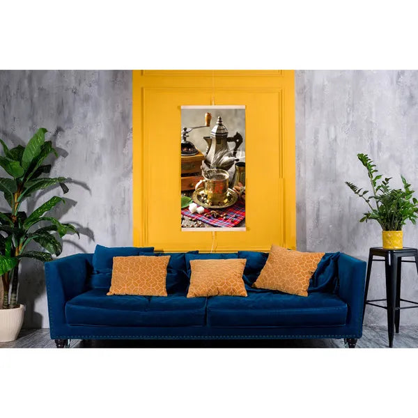Hajlékony infrapanel 430 W, 100×57 cm, kávé mintás, szabályzóval