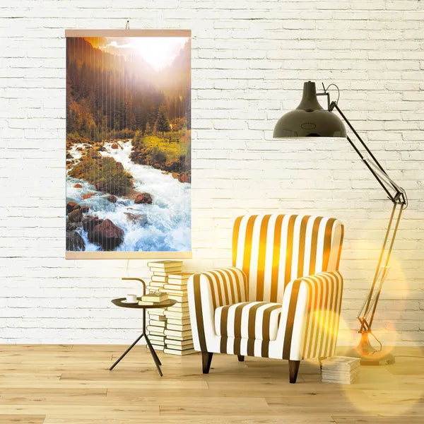 Rugalmas infrafűtő panel 430 W, 100×57 cm, 2 fokozat, folyó mintával