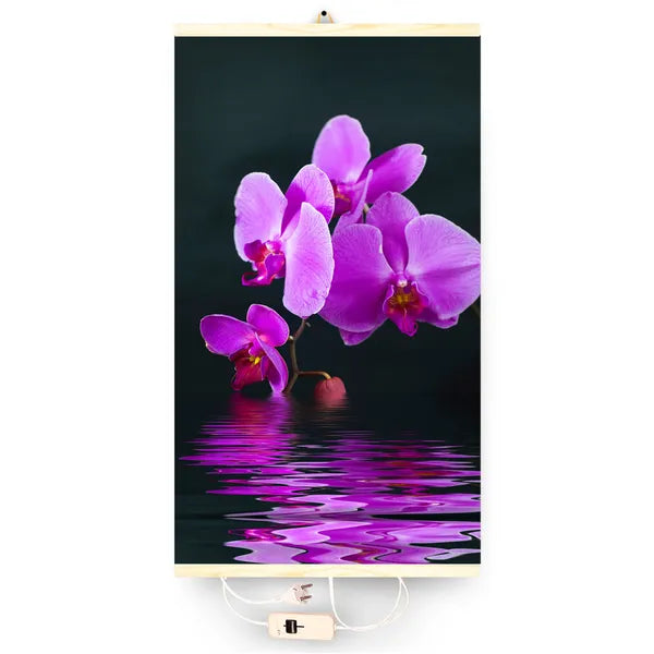 Rugalmas infravörös fűtőpanel szabályzóval, 430 W, 100×57 cm, lila minta