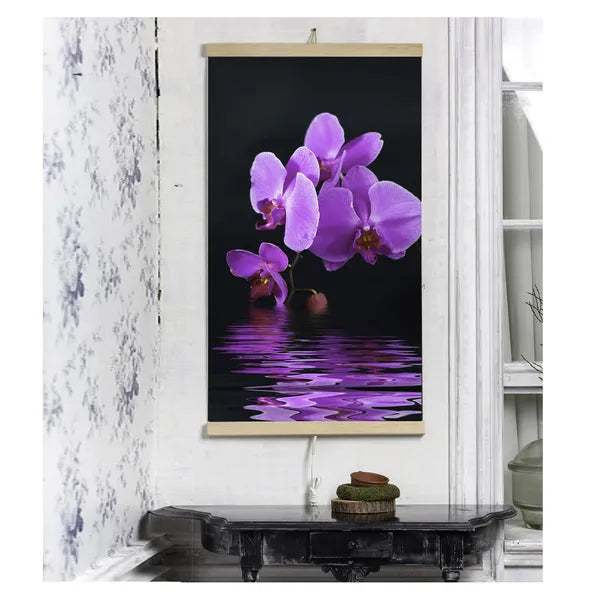 Rugalmas infravörös fűtőpanel szabályzóval, 430 W, 100×57 cm, lila minta