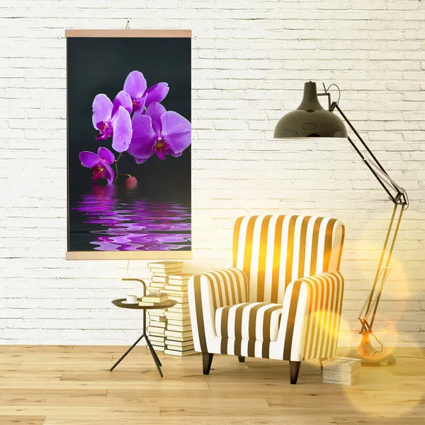 Rugalmas infravörös fűtőpanel szabályzóval, 430 W, 100×57 cm, lila minta
