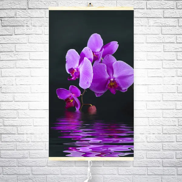 Rugalmas infravörös fűtőpanel szabályzóval, 430 W, 100×57 cm, lila minta