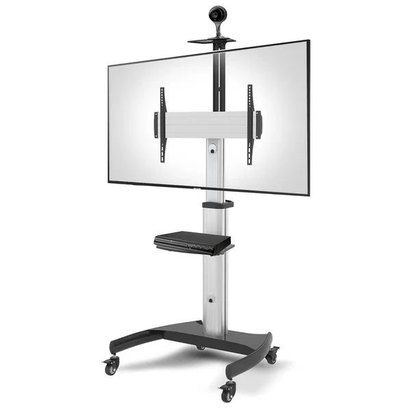 Állítható alumínium TV állvány kerekeken, 32–70″, 50 kg, VESA 600x400