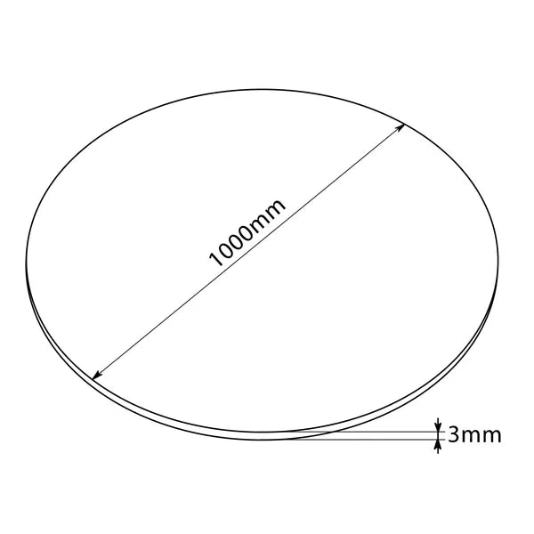 NanoRS RS172 kerek gamer székalátét, 100 cm, 3 mm, csúszásgátló