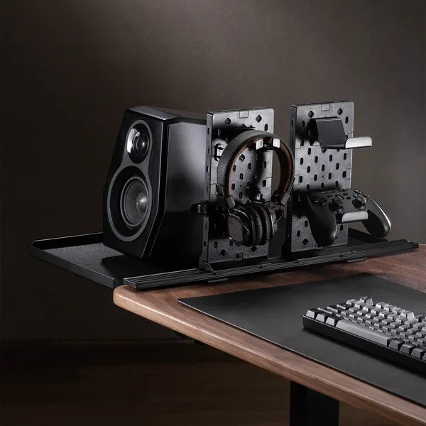 NanoRS RS174 fekete gamer asztali polcbővítő, 20 kg teherbírás