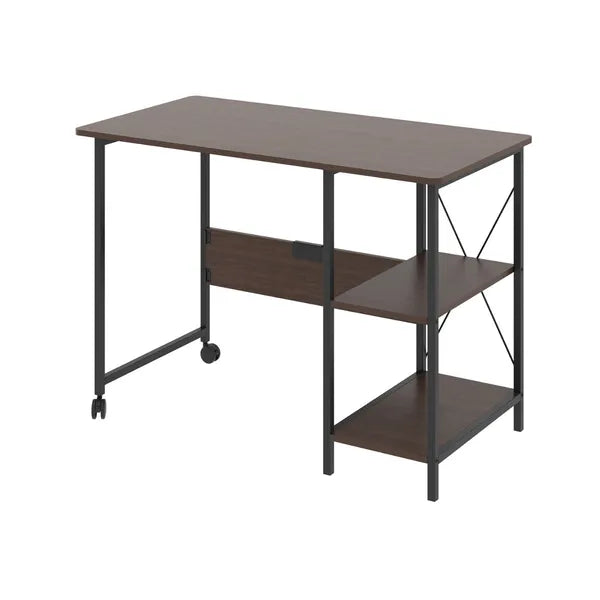 Összecsukható loft íróasztal 107×45×75 cm, 150 kg teherbírás, sötét dió