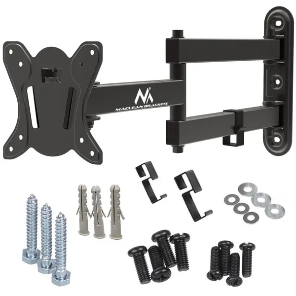 Fali TV- és monitortartó kar 13–32″, 30 kg, VESA 100x100, fekete